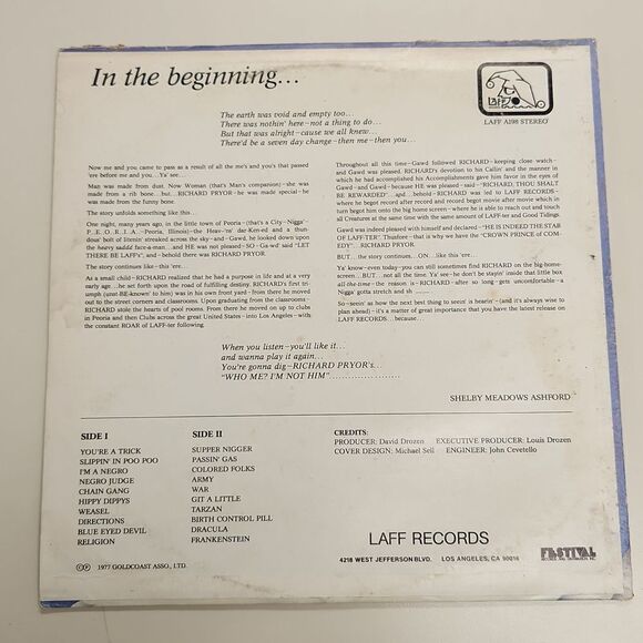 Richard Pryor Who Me? I'm Not Him 1977 Vinyl Record - Picture 2 of 9